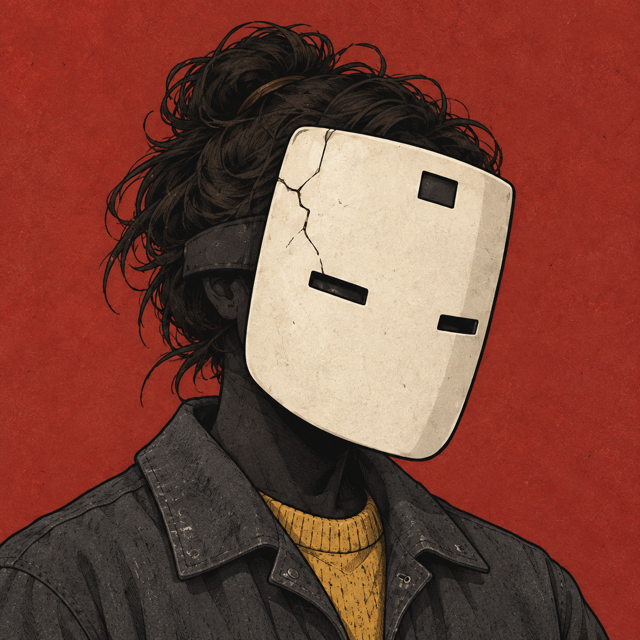An ivory masked NO FACE resident